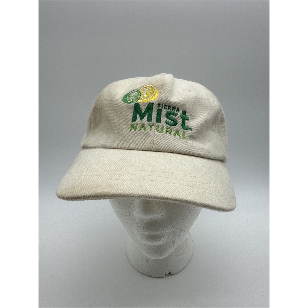 Vintage Headshots by Kc Caps Sierra Mist Natural Baseball Hat Men One Size White